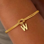 Βραχιόλι με αρχικό γράμμα και φιόγκο - γράμμα 