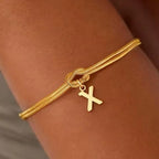 Βραχιόλι με αρχικό γράμμα και φιόγκο - γράμμα 