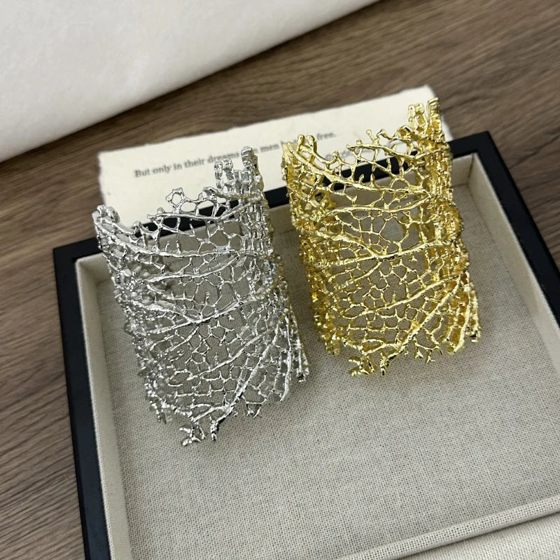 Bracelet Large Corail Femme argent