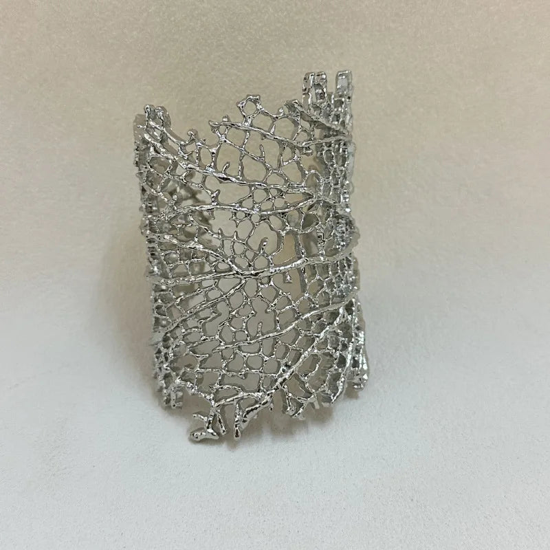 Βραχιόλι Μεγάλο Κοράλλι Γυναίκα ασημένιο