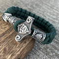 Βραχιόλι Mjolnir - Σφυρί Thor Hammer Viking πράσινο