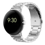 Βραχιόλι Ρολογιού από Σκληρυμένο Ατσάλι Smartwatch Google Pixel Watch 1 & 2 ασημί