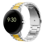 Βραχιόλι Ρολογιού από Σκληρυμένο Ατσάλι Smartwatch Google Pixel Watch 1 & 2 ασημί χρυσό