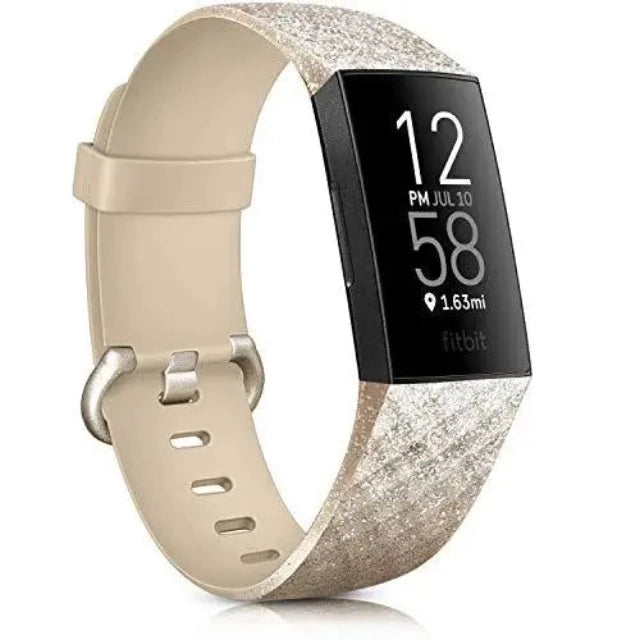 Βραχιόλι Ρολογιού Fitbit Charge 3 & Charge 4 χρυσό με γκλίτερ