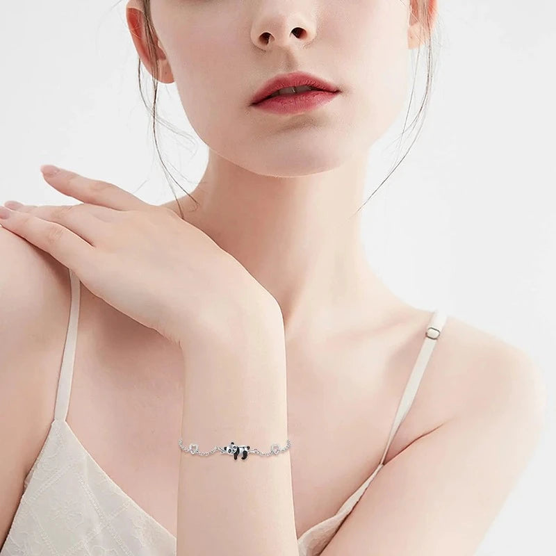 Βραχιόλι Panda Ασήμι