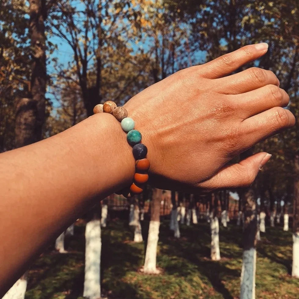 Βραχιόλι με Χάντρες Πλανήτες Ηλιακό Σύστημα 7 Τσάκρα