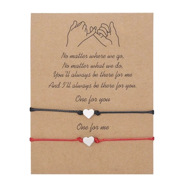 Bracelet pour Couple Amoureux (Lot de 2 Bracelets) coeur