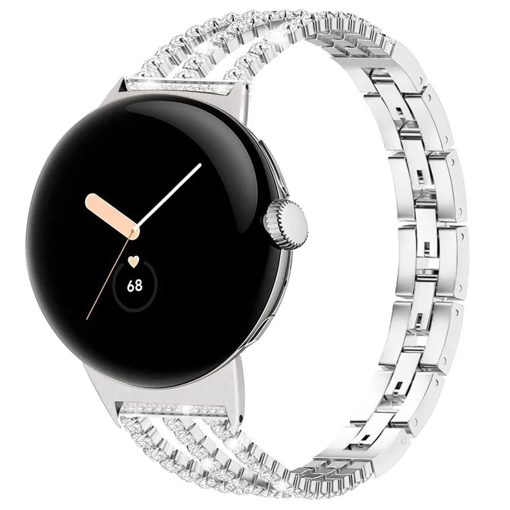 Βραχιόλι για γυναίκες Google Pixel Watch 1, 2, 3, 4 41mm 45mm ασημί