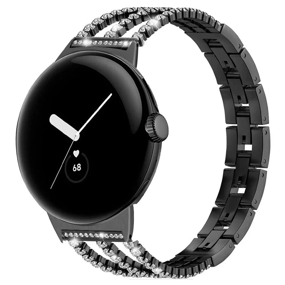 Βραχιόλι για γυναίκες Google Pixel Watch 1, 2, 3, 4 41mm 45mm μαύρο