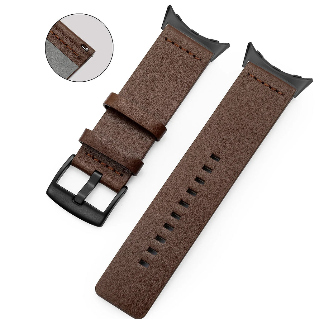 Λουράκι για Google Pixel Watch από καφέ δέρμα 1, 2, 3, 41mm 45mm