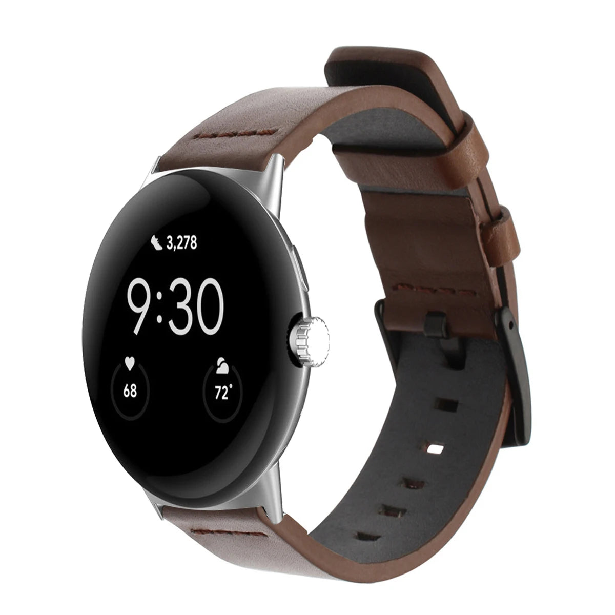 Λουράκι για Google Pixel Watch από καφέ δέρμα 1, 2, 3, 41mm 45mm
