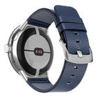 Λουράκι για Google Pixel Watch από καφέ δέρμα 1, 2, 3, 41mm 45mm μπλε