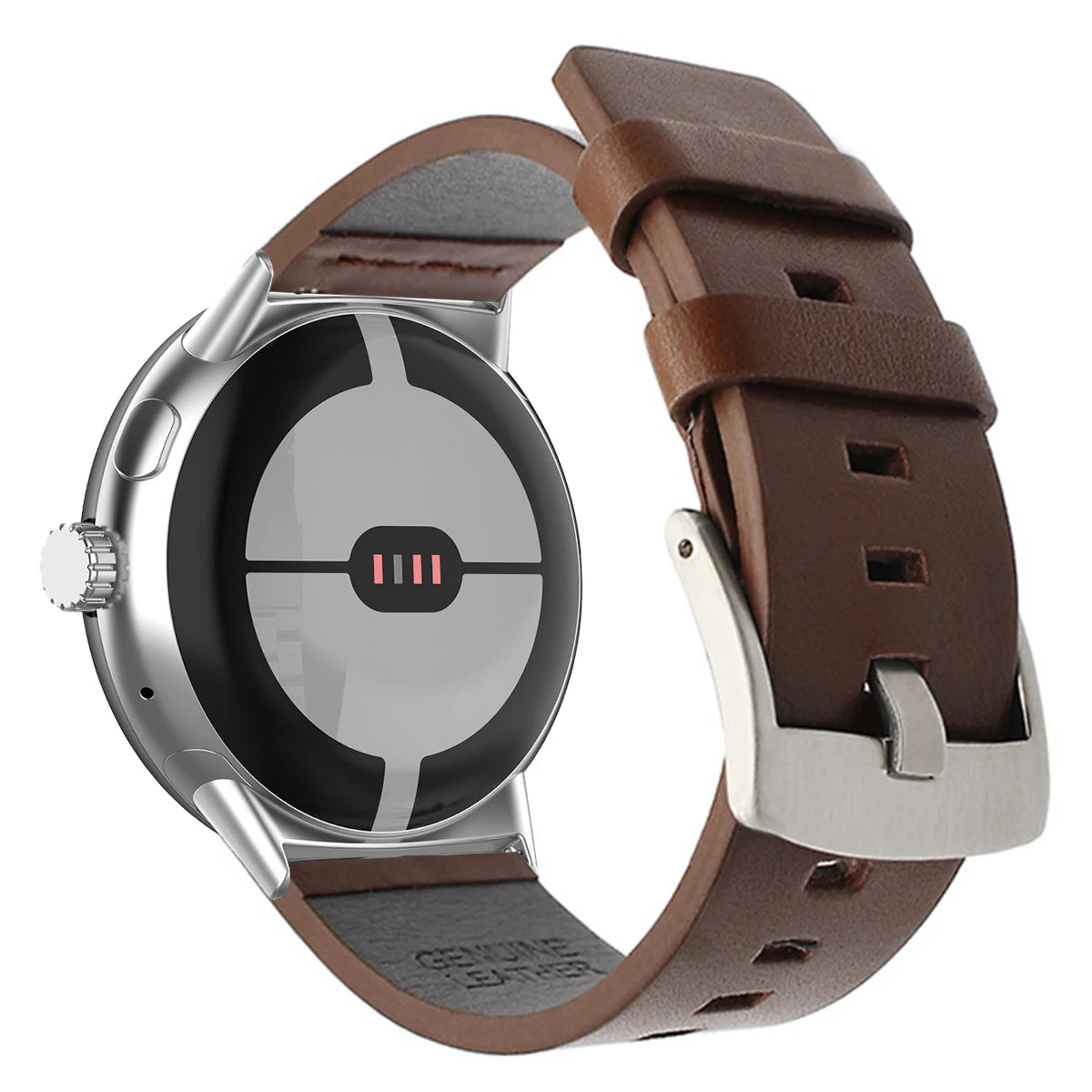 Λουράκι για Google Pixel Watch από καφέ δέρμα 1, 2, 3, 41mm 45mm
