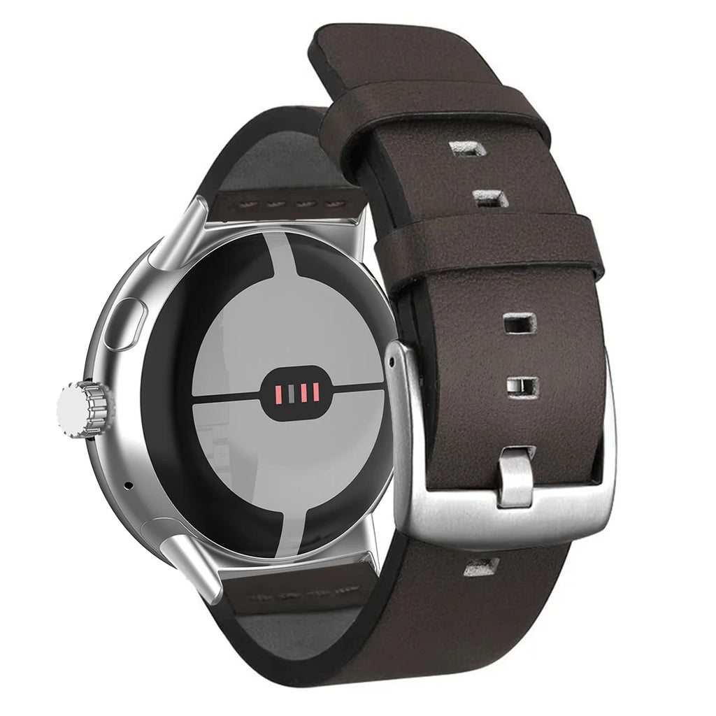 Λουράκι για Google Pixel Watch από καφέ δέρμα 1, 2, 3, 41mm 45mm καφέ