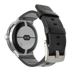Λουράκι για Google Pixel Watch από καφέ δέρμα 1, 2, 3, 41mm 45mm μαύρο