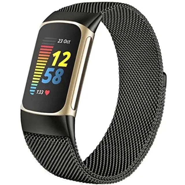 Βραχιόλι για Ρολόι Fitbit Charge 3 Charge 4 Charge 5 μαύρο