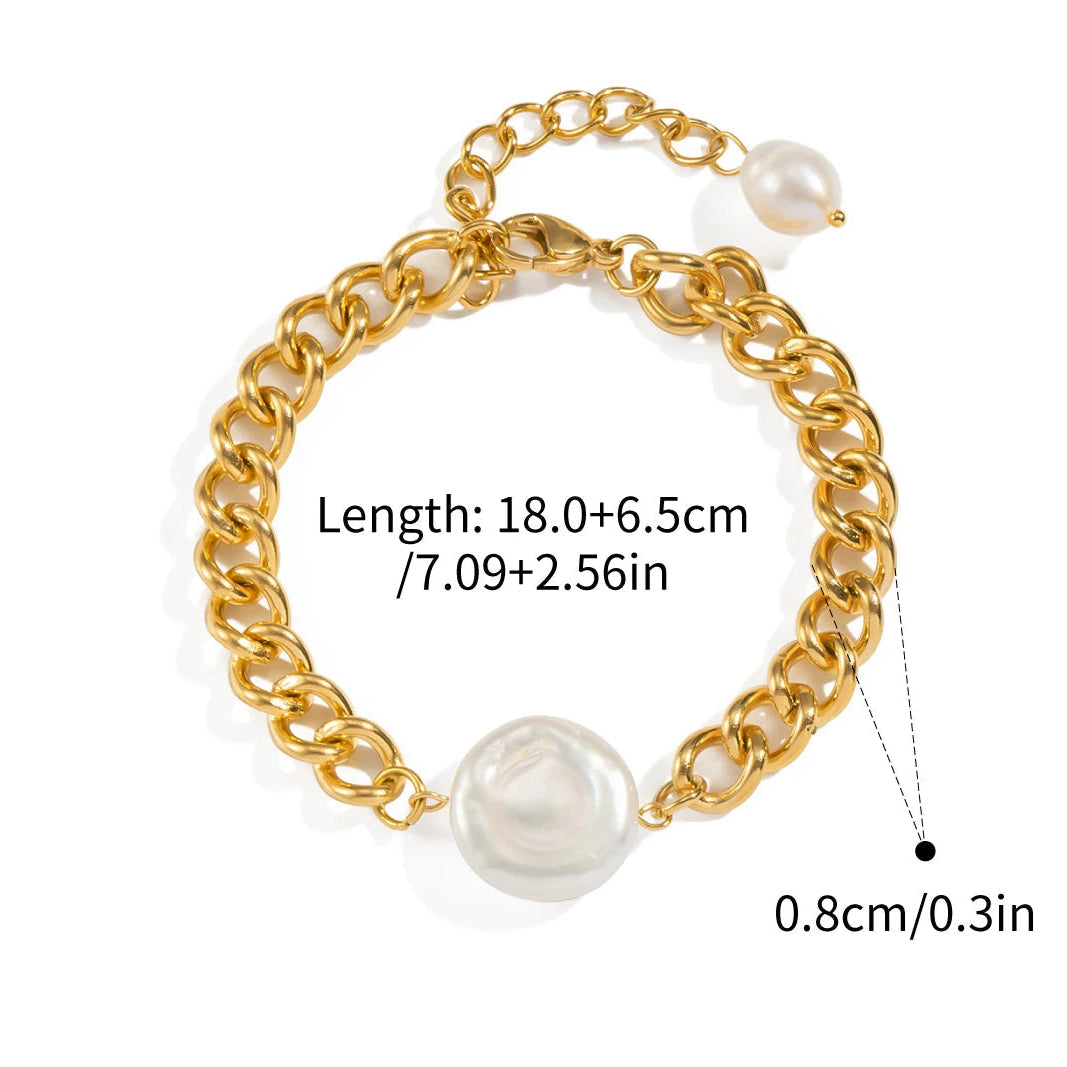 Βραχιόλι Ρετρό με Μαργαριτάρι