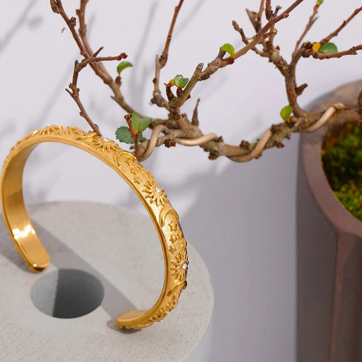 Βραχιόλι Ρετρό Φεγγάρια και Ήλιοι με Ζιρκόν