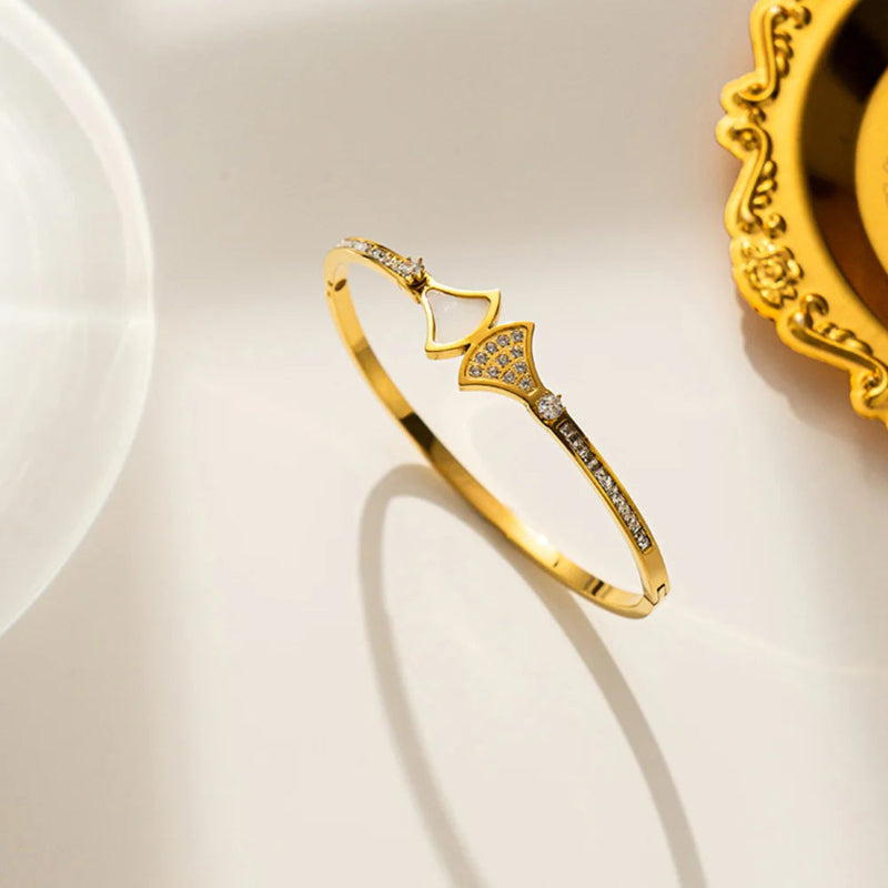 Βραχιόλι Εθνικό με Κοχύλι Κοχύλι Saint-Jacques χρυσό