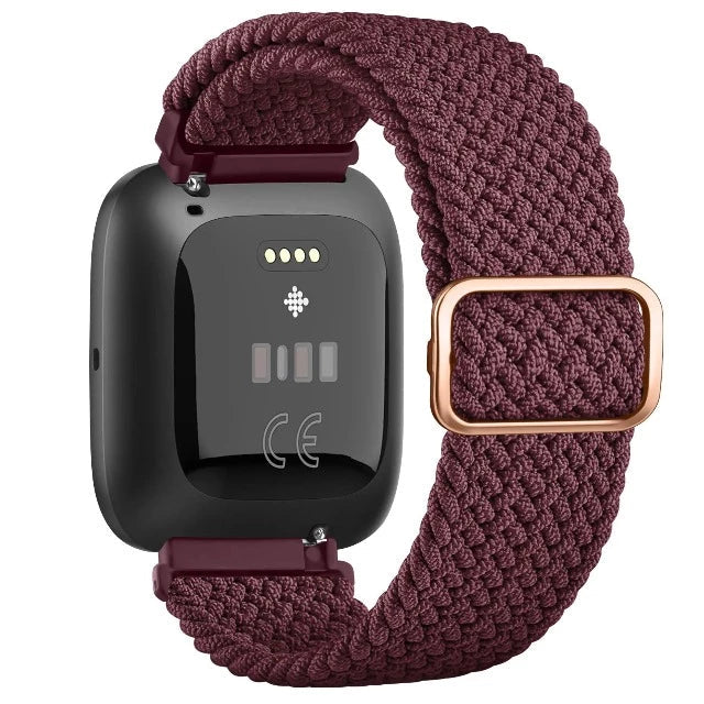 Λουράκι Super Ελαστικό για Ρολόι Fitbit Versa 1 Versa 2 Versa Lite μπορντό