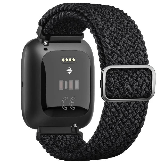 Λουράκι Super Ελαστικό για Ρολόι Fitbit Versa 1 Versa 2 Versa Lite μαύρο