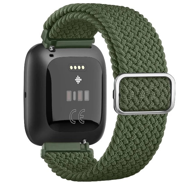 Λουράκι Super Ελαστικό για Ρολόι Fitbit Versa 1 Versa 2 Versa Lite στρατιωτικό πράσινο