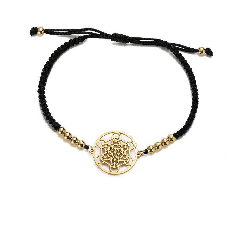 Χρωματιστό γυναικείο βραχιόλι Κύβος του Μετατρόν μαύρο