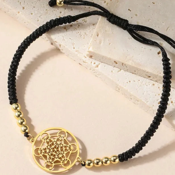 Χρωματιστό γυναικείο βραχιόλι Κύβος του Μετατρόν μαύρο