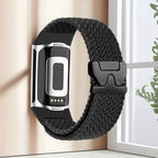 Πλεκτό βραχιόλι για το ρολόι Fitbit Charge 5, Charge 6 μαύρο