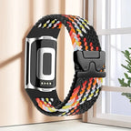 Πλεκτό βραχιόλι για το ρολόι Fitbit Charge 5, Charge 6 μαύρο πολύχρωμο