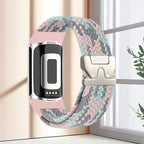 Πλεκτό βραχιόλι για το ρολόι Fitbit Charge 5, Charge 6 ροζ γκρι