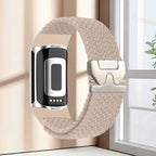 Πλεκτό βραχιόλι για το ρολόι Fitbit Charge 5, Charge 6 μπεζ