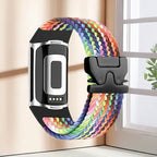 Πλεκτό βραχιόλι για το ρολόι Fitbit Charge 5, Charge 6 ουράνιο τόξο
