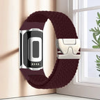 Πλεκτό βραχιόλι για το ρολόι Fitbit Charge 5, Charge 6 μπορντό