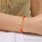 Βραχιόλι Πλεγμένο Τριπλή Σελήνη Μαγεία Βραχιόλι Wiccan κόκκινο