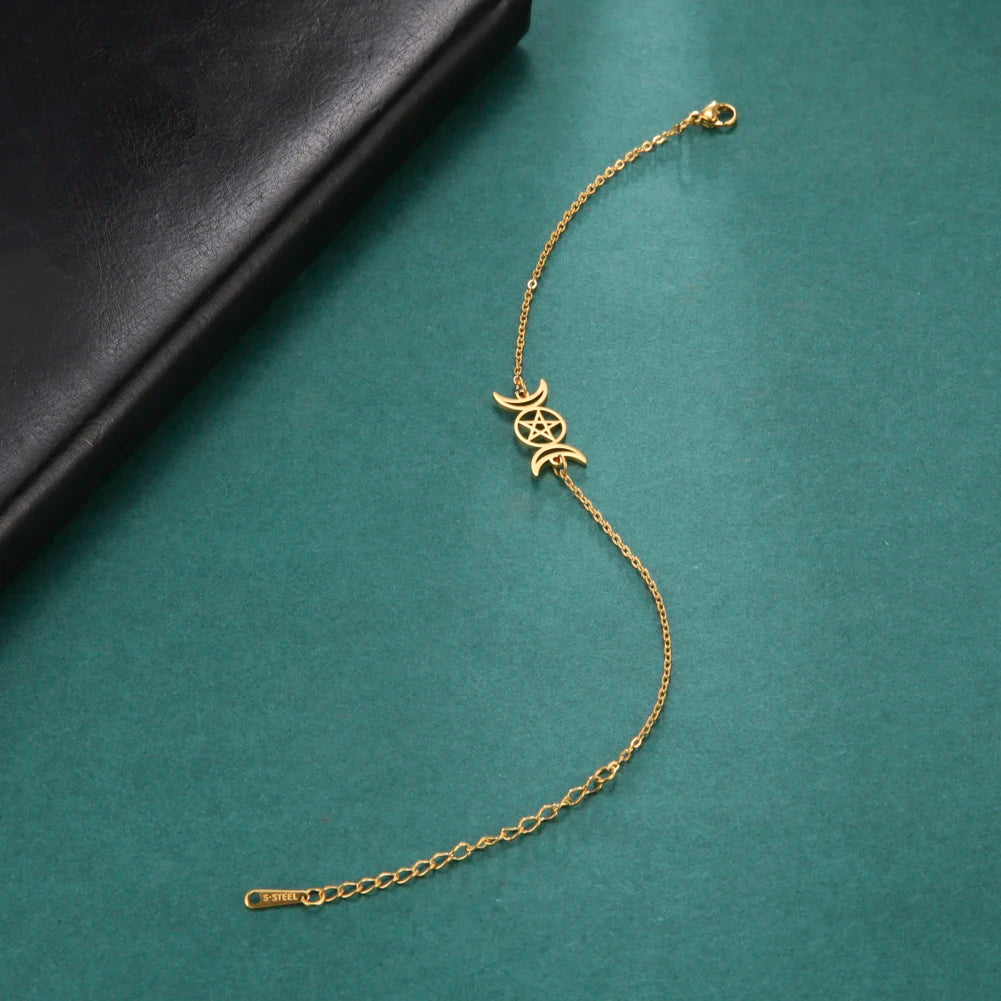 Βραχιόλι Τριπλή Σελήνη Μαγειρία Γουρμέττα Γουίκαν χρυσό