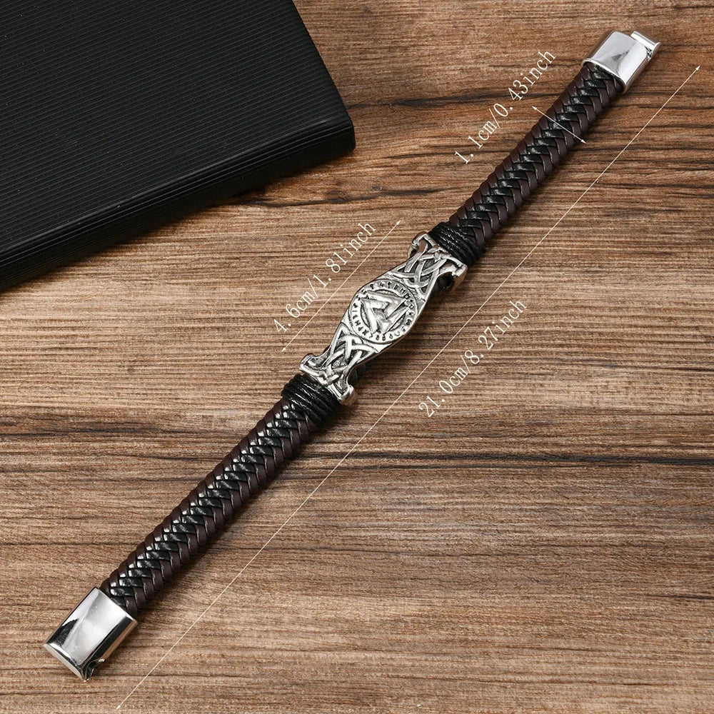 Βραχιόλι Viking Valknut Ανδρικό