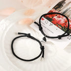 Βραχιόλια για Ζευγάρια Φίλων Gourmette Καρδιά Μαγνητική