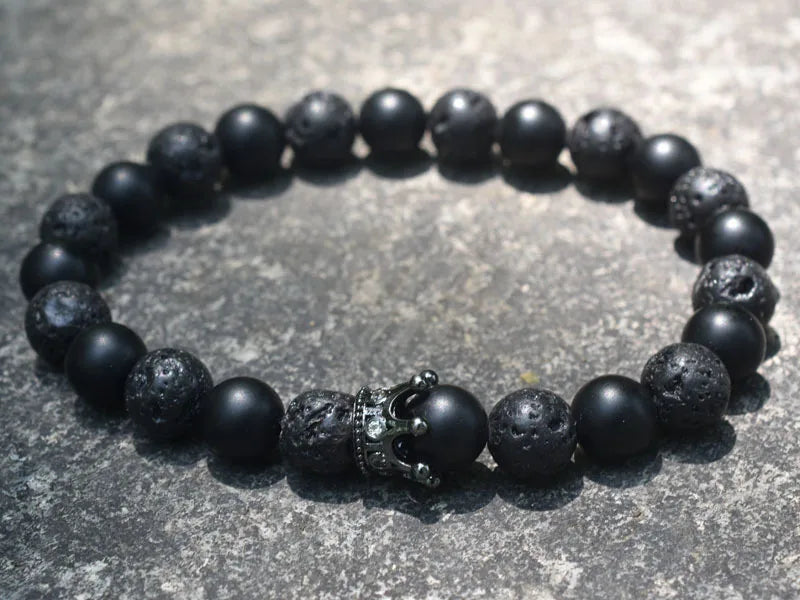 Βραχιόλια για Ζευγάρια Gourmette Στέμμα Βασιλιά & Βασίλισσα