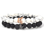 Βραχιόλια για Ζευγάρια Gourmette Στέμμα Βασιλιά & Βασίλισσα