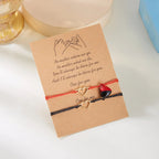 Βραχιόλια για Ζευγάρια Μαγνητικό Βραχιόλι Καρδιά και Ηλεκτροκαρδιογράφημα κόκκινο και μαύρο