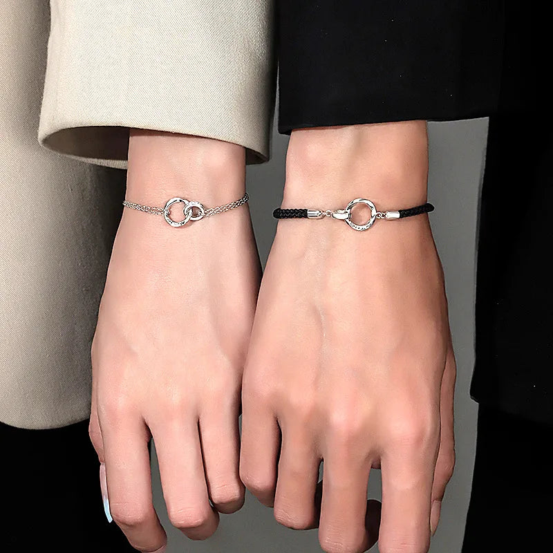 Βραχιόλια για Ρομαντικά Ζευγάρια Αλυσίδα Δαχτυλίδια