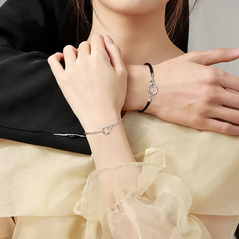 Βραχιόλια για Ρομαντικά Ζευγάρια Αλυσίδα Δαχτυλίδια