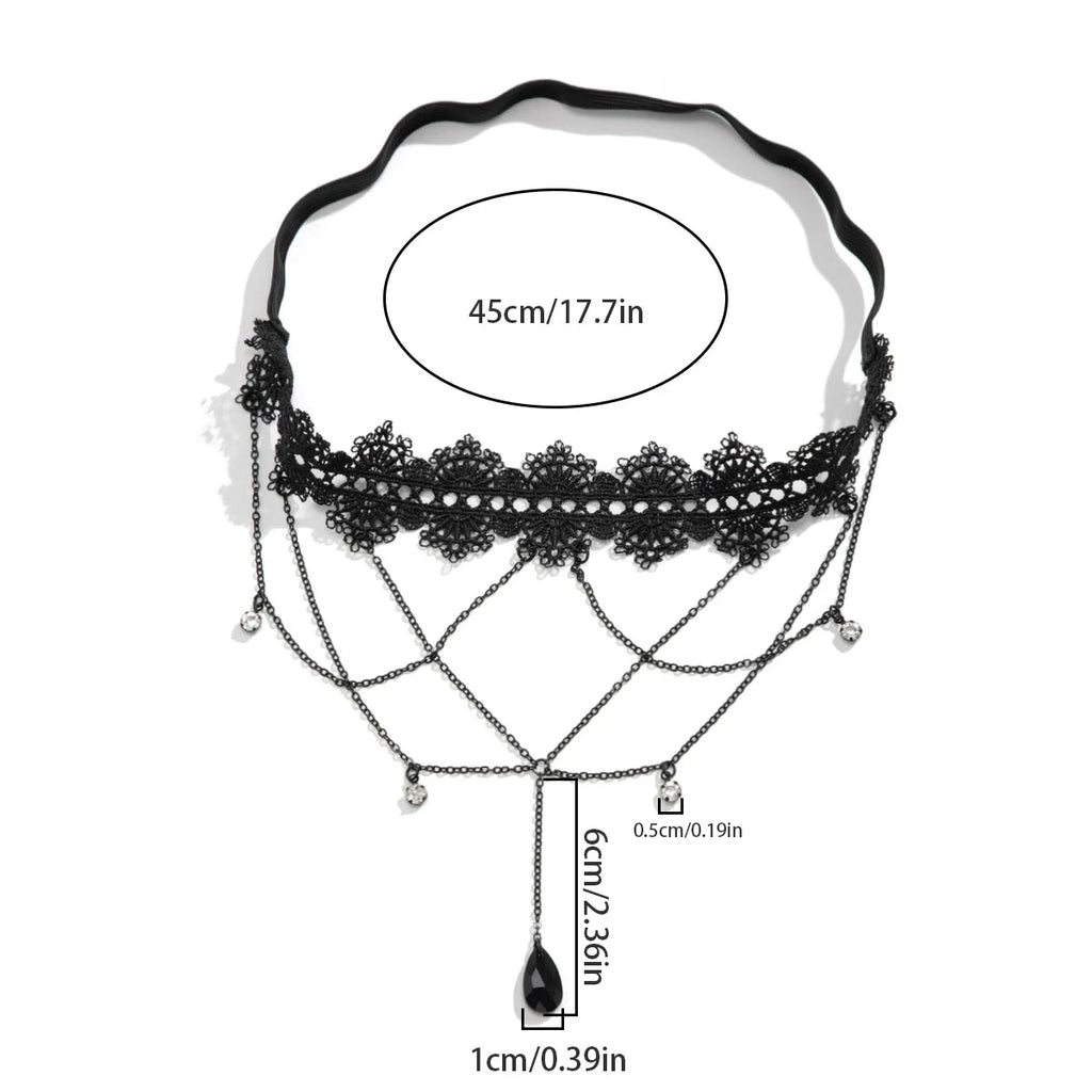 Μαύρη Αλυσίδα Μηρού - Κόσμημα Μηρού Σώμα Μηρός Γυναίκα Πόδι