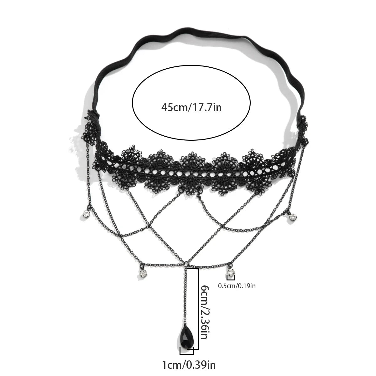 Μαύρη Αλυσίδα Μηρού - Κόσμημα Μηρού Σώμα Μηρός Γυναίκα Πόδι