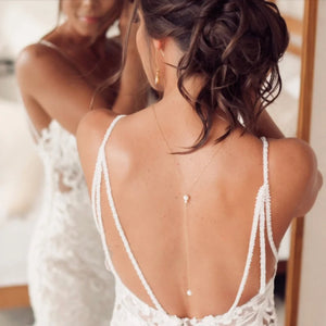 Αλυσίδα Πλάτης Κολιέ Διακοσμητικό Πλάτης Γυναικεία Πέρλες