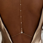 Αλυσίδα Πλάτης Γυναικεία Κολιέ Διακοσμητικό Πλάτης Ασημί