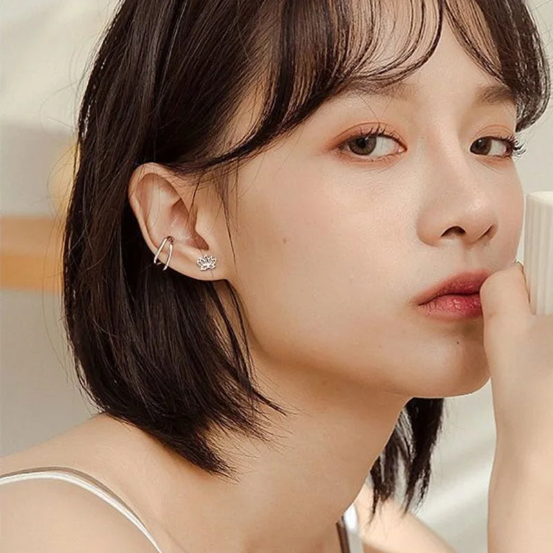 Σκουλαρίκια Γυναικεία Σχέδιο Λωτού