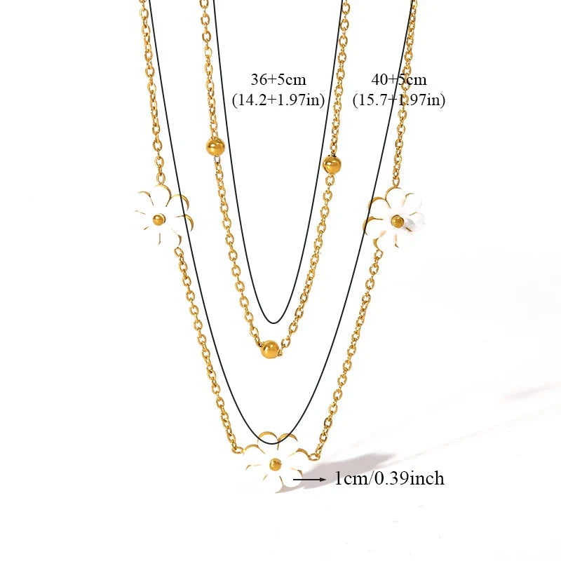 Σετ από 3 Κοσμήματα Μαργαρίτες Χρυσό 