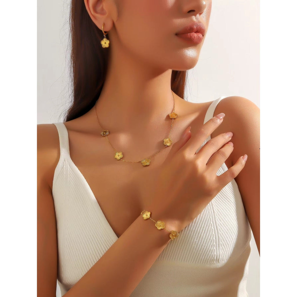 Σετ από 3 Κοσμήματα Μαργαρίτες Χρυσό 